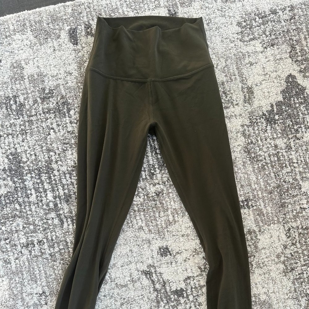 Lulu Lemon High Rise Olive Green Leggings